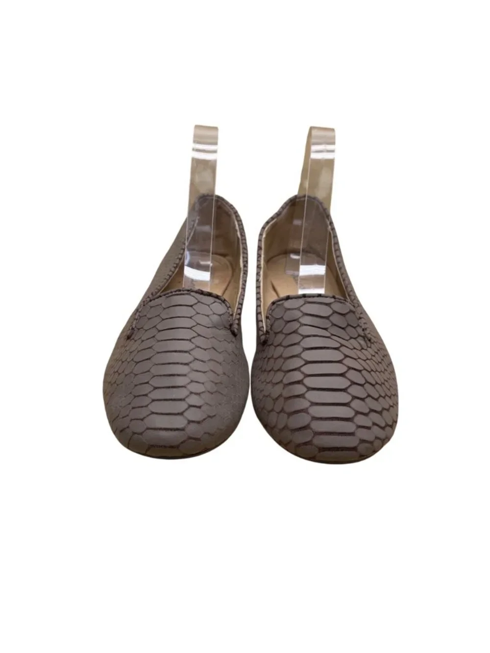 Splendid Women's Taupe Snake Print Design Leather Slip-On FLat Loafers Size 7.5M